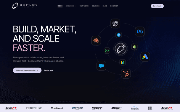 Deploy Innovations, a site built by AE Digital Creations