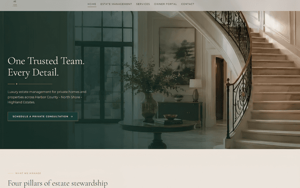 Aurum Estate Management website screenshot